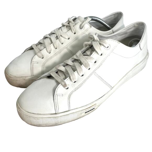 DIESEL S-MYDORI LC Vintage Effect White Leather Low Cut Sneaker 93243 Sz 11 - Picture 1 of 16
